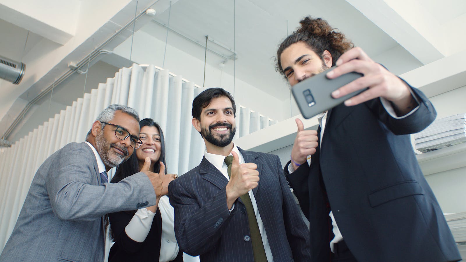 Elegant Men Taking Picture by Smart Phone